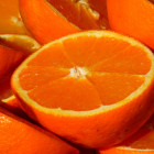 Eine aufgeschnittene Orange
