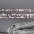 Update: Fördermittel und -programme