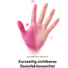 Eingefärbte pinke Hand.