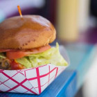 Hamburger in einer Box.