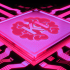 Computer-Chip mit KI-Buchstaben