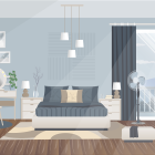 Schlafzimmer-Illustration