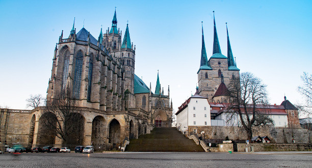 Der Erfurter Dom aus der Frontperspektive