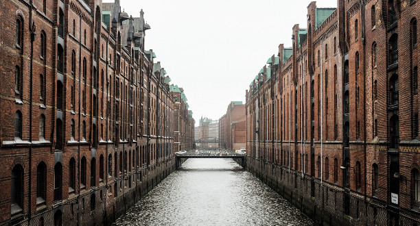 Blick auf die Speicherstadt in Hamburg