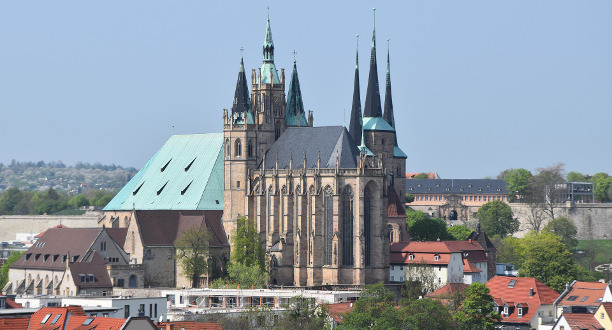 Nahaufnahme vom Erfurter Dom