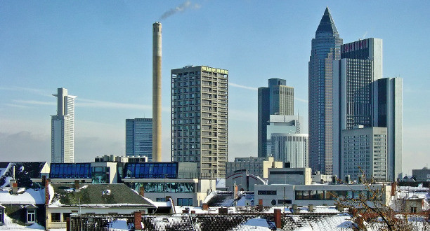 Blick auf die Skyline Frankfurt