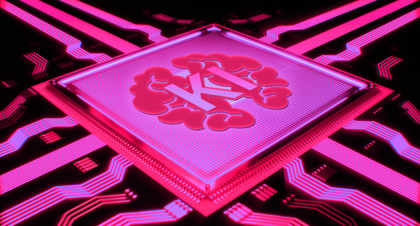 KI Computerchip pink