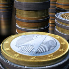Euro-Münzen gestapelt