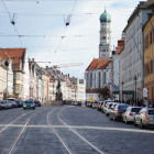 Augsburger Altstadt mit Blick auf Kirche