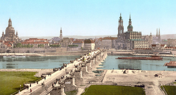 Blick auf Stadt Dresden