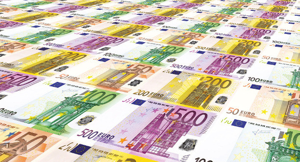 Viele gedruckte Euroscheine