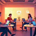 Illustration menschen laptops neuroflash 1