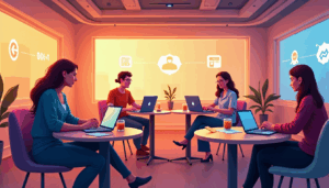 Illustration menschen laptops neuroflash 1
