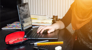 frau laptop 612