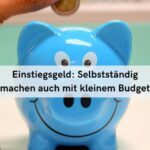 Blaues Sparschwein - Einwurf Münzen -Einstiegsgeld