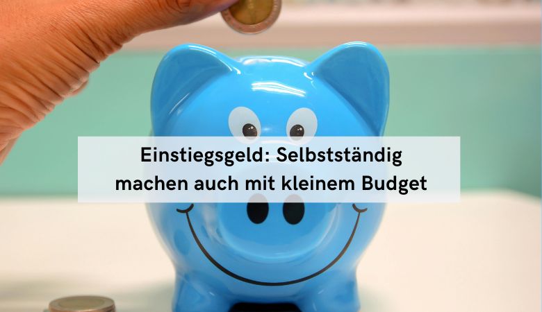 Blaues Sparschwein - Einwurf Münzen -Einstiegsgeld