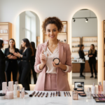 Foto einer jungen Unternehmerin/Gründerin in der Beauty-Branche