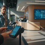 Personen bezahlen kontaktlos mit Bankkarte.